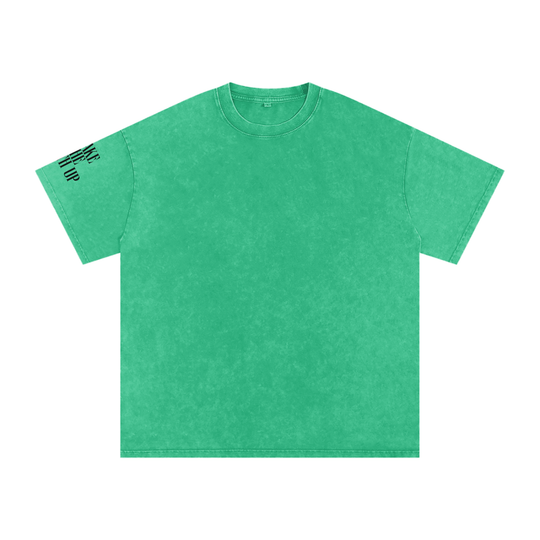 Wake The Faith Up Snow Washed Oversized Cotton T-Shirt