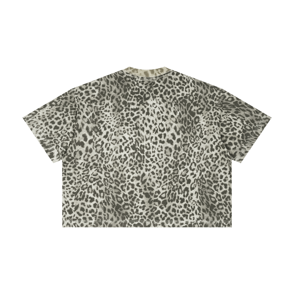 Wake The Faith Up Unisex Leopard Print Boxy T-Shirt