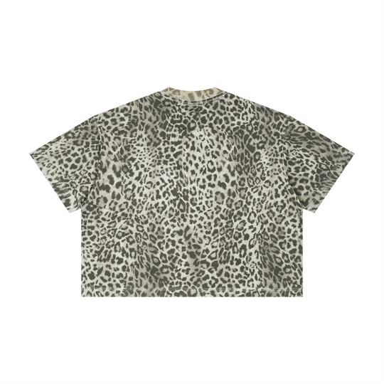 Wake The Faith Up Unisex Leopard Print Boxy T-Shirt