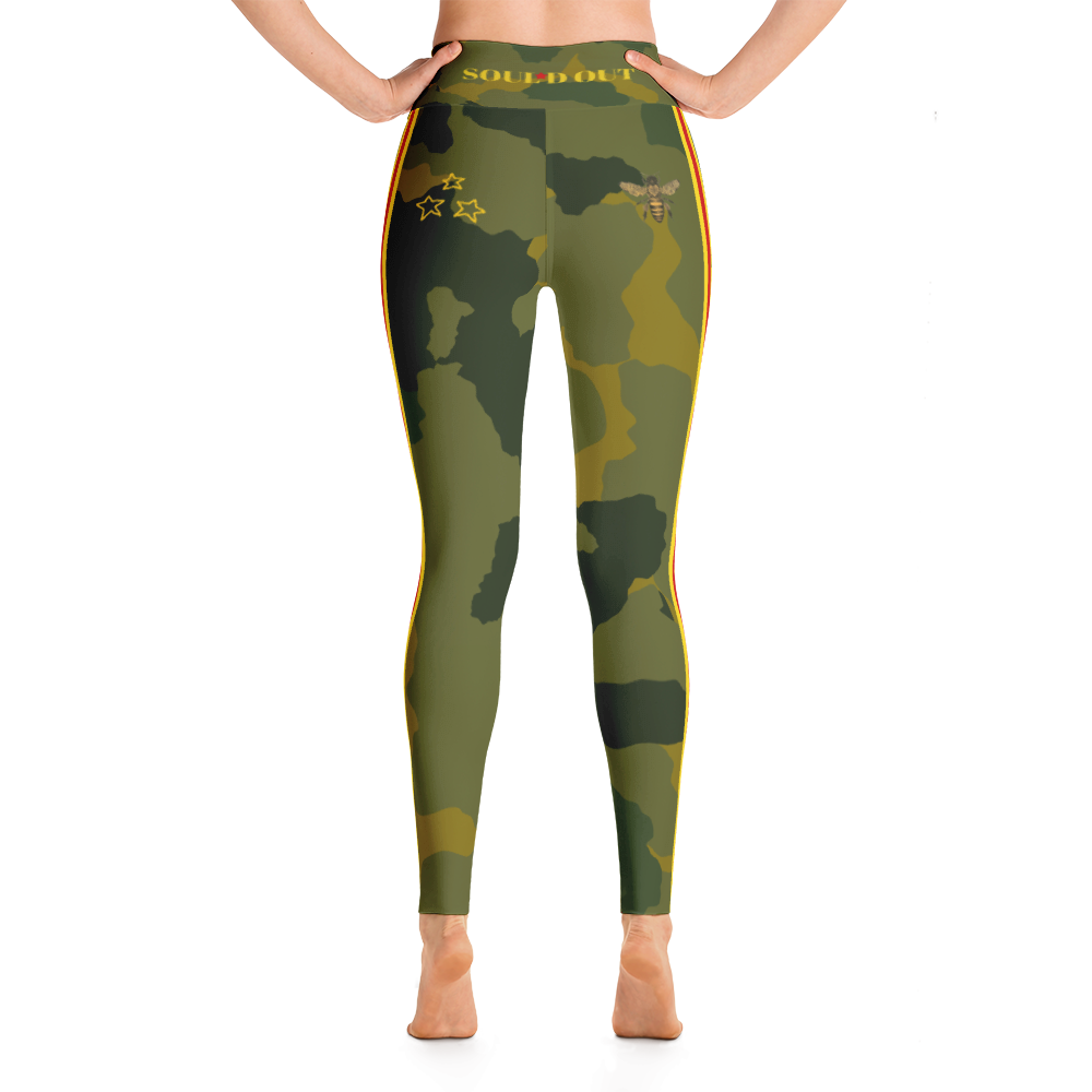 Retro Racer striped Camo Yoga Leggings