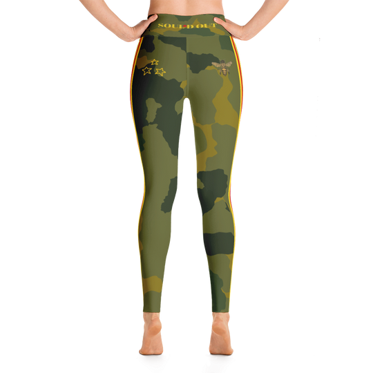 Retro Racer striped Camo Yoga Leggings